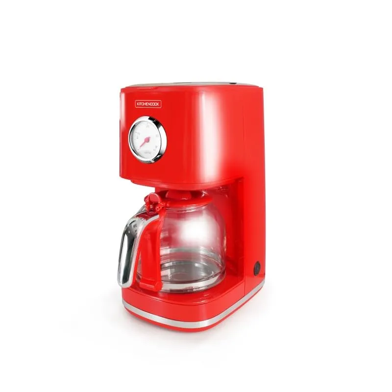 Kitchencook Retro Coffee cafetière filtre 1,5 L 12 tasses rouge