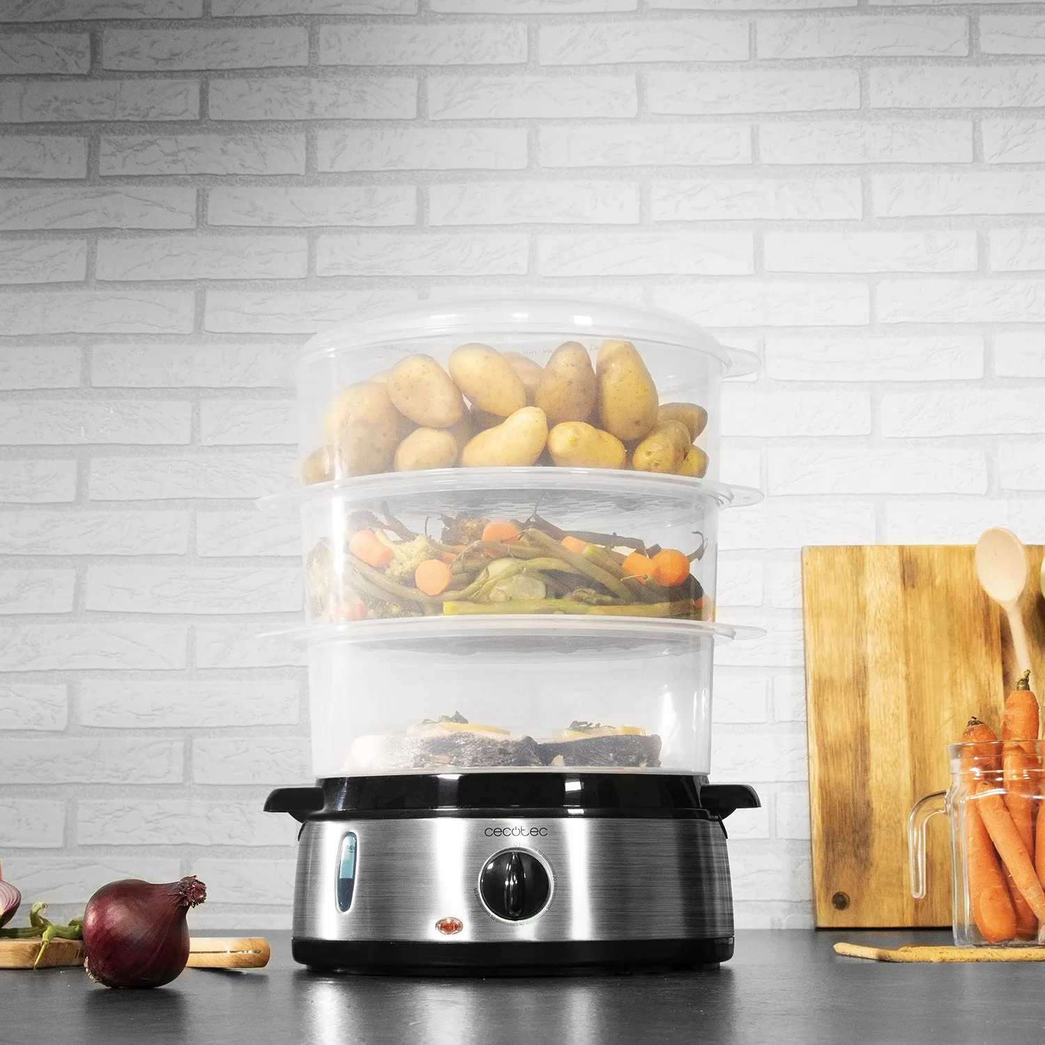 Cecotec Vapovita 3000 Inox cuiseur vapeur 9 L inox