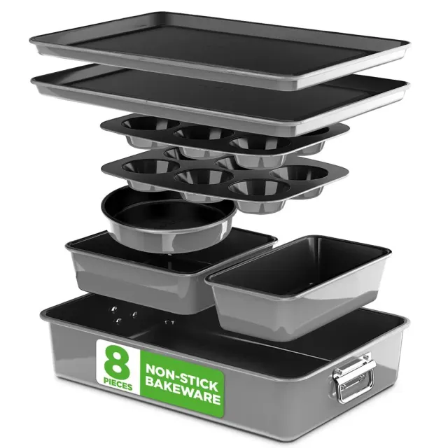 Nutrichef NCBKSTK7 set 8 moules pâtisserie antiadhésifs