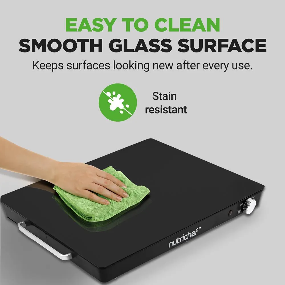 Nutrichef plateau chauffant verre 180 W réglable