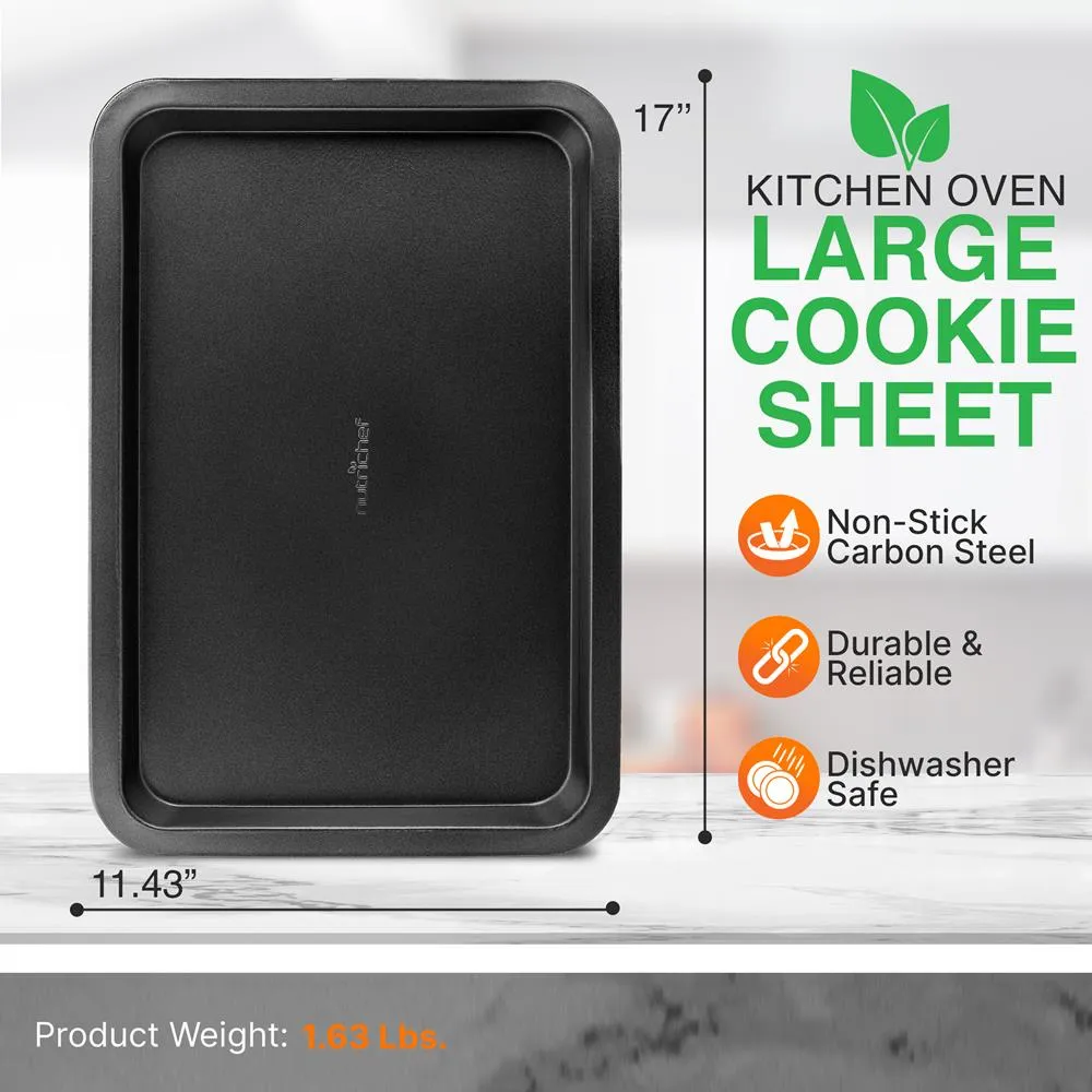 Nutrichef Grande Plaque Cookies Acier Antiadhésive 43cm