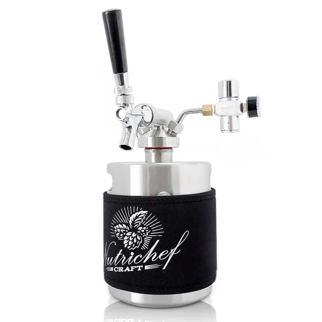 Nutrichef mini fût bière inox 64 oz 1,9 L avec robinet