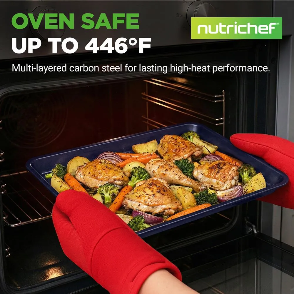 Nutrichef 6 pièces set moules four antiadhésifs acier