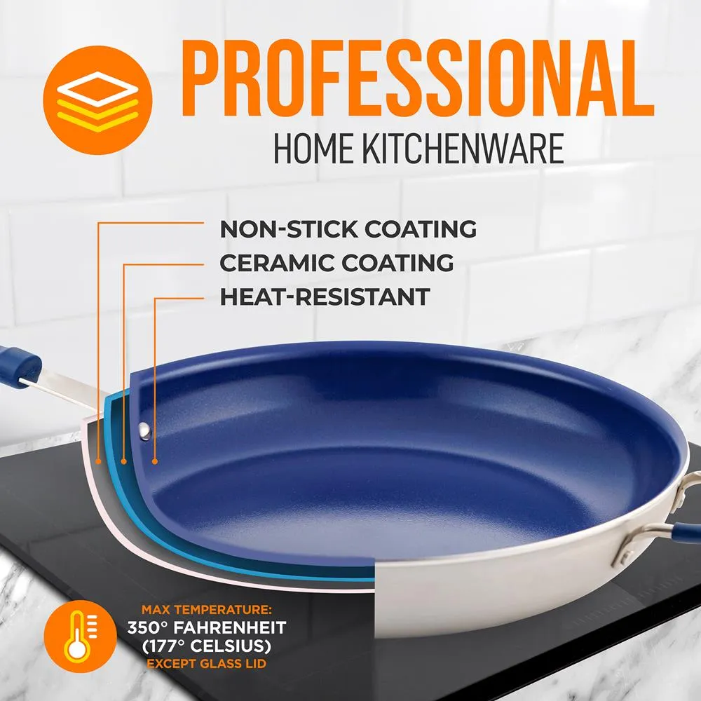 Nutrichef NCFRYP14 poêle 35 cm céramique antiadhésive