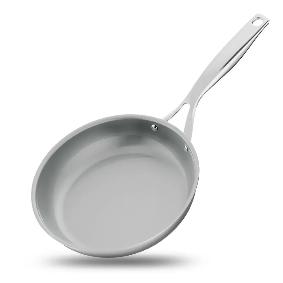 Nutrichef poêle inox 8 pouces antiadhésive céramique