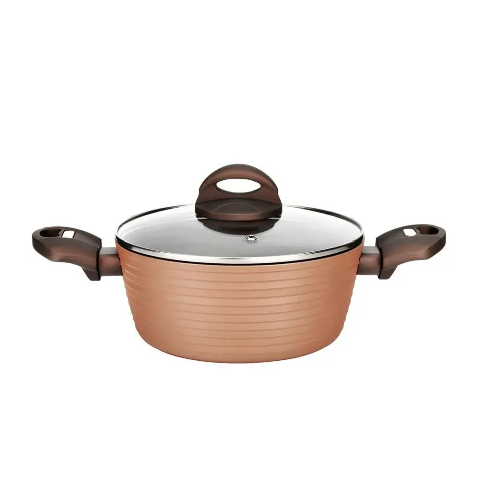 Nutrichef faitout cocotte induction 3,2 L marron