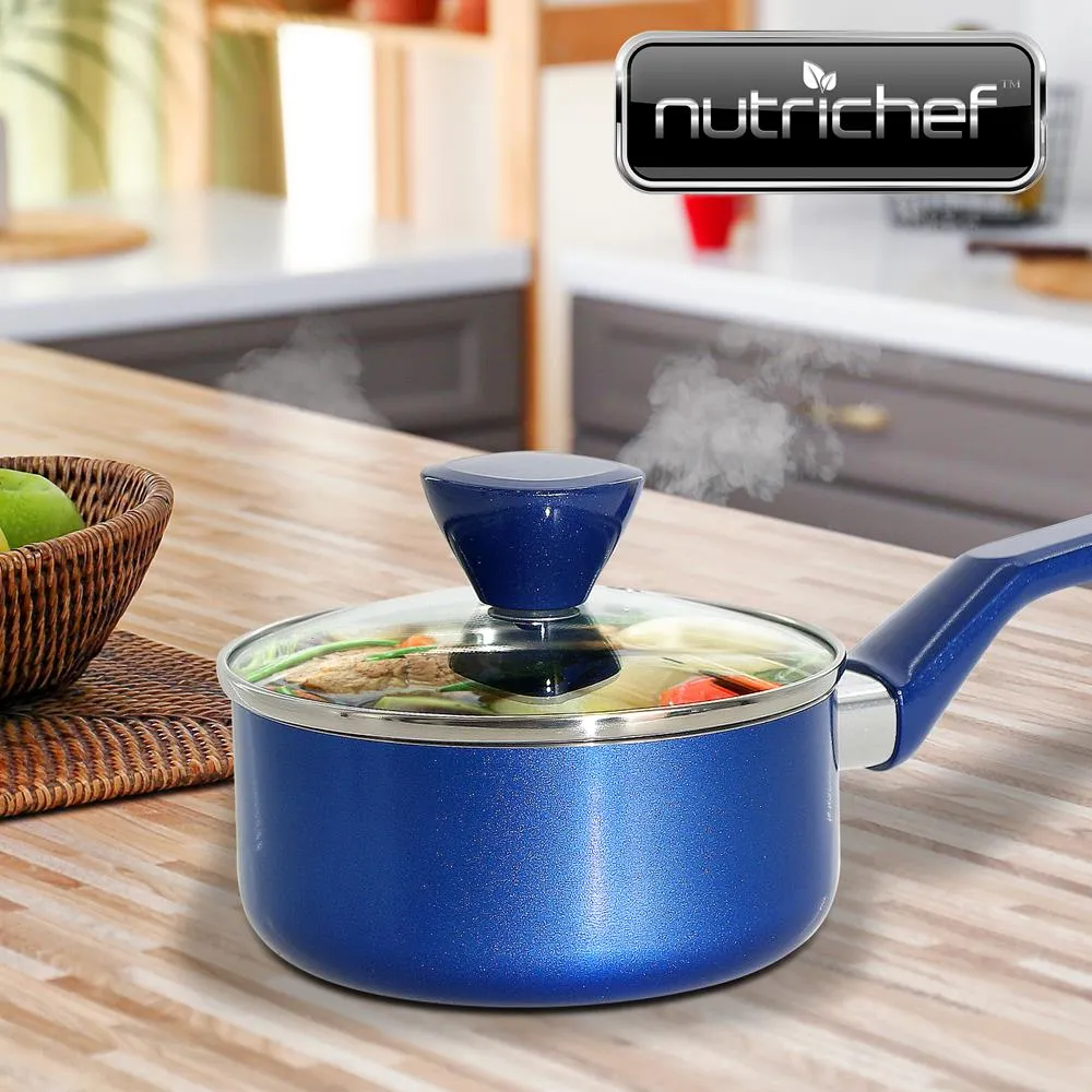 Nutrichef casserole antiadhésive 1 Qt avec couvercle verre
