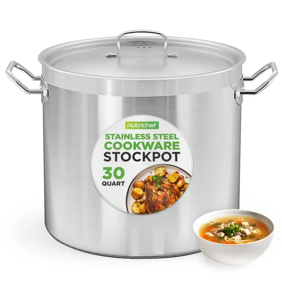 Nutrichef NCSPT30Q Faitout Inox 30 Qt Induction Grand