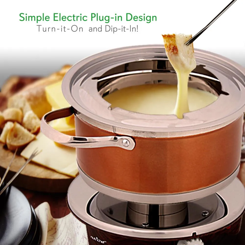 Nutrichef appareil à fondue électrique inox 1000W