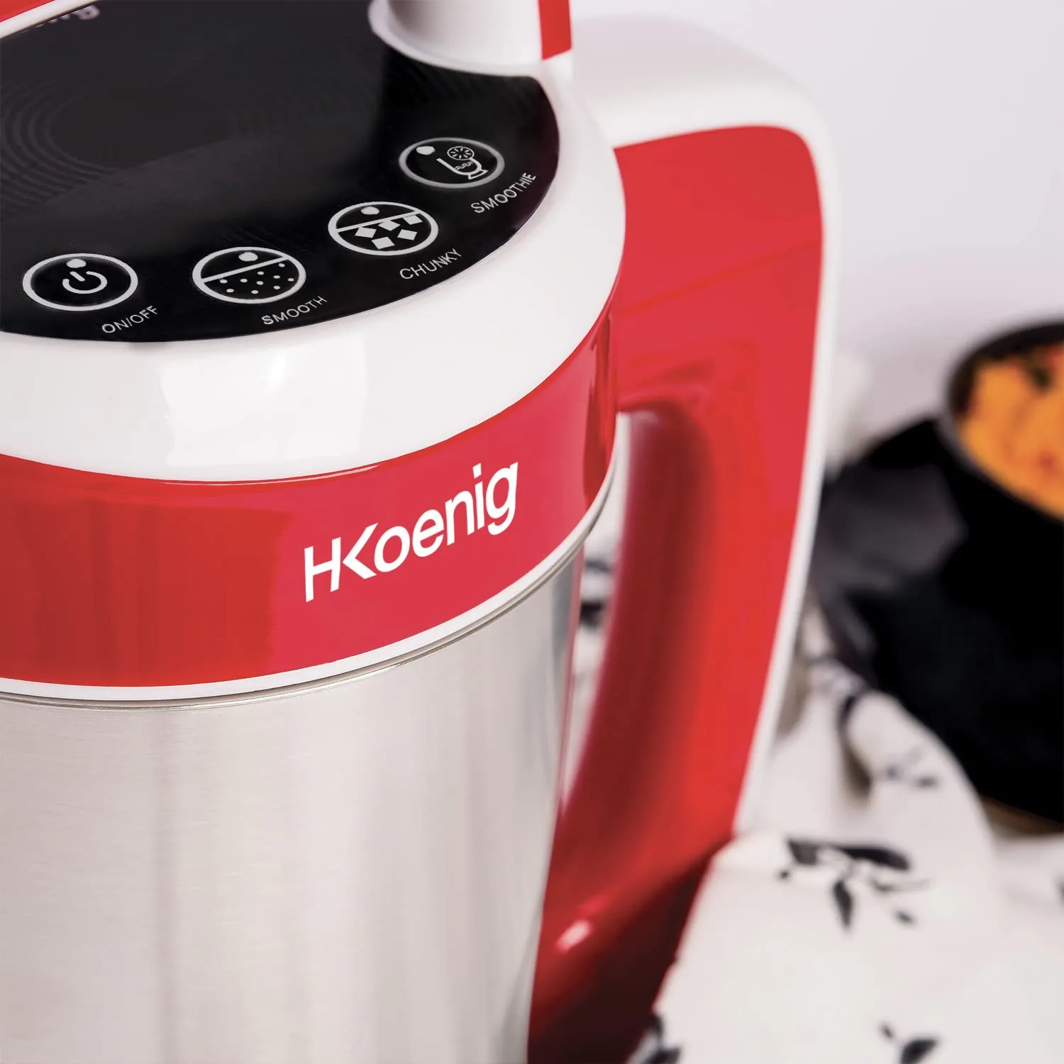 H.Koenig MXC18 blender chauffant 1,1L rouge soupe mixée