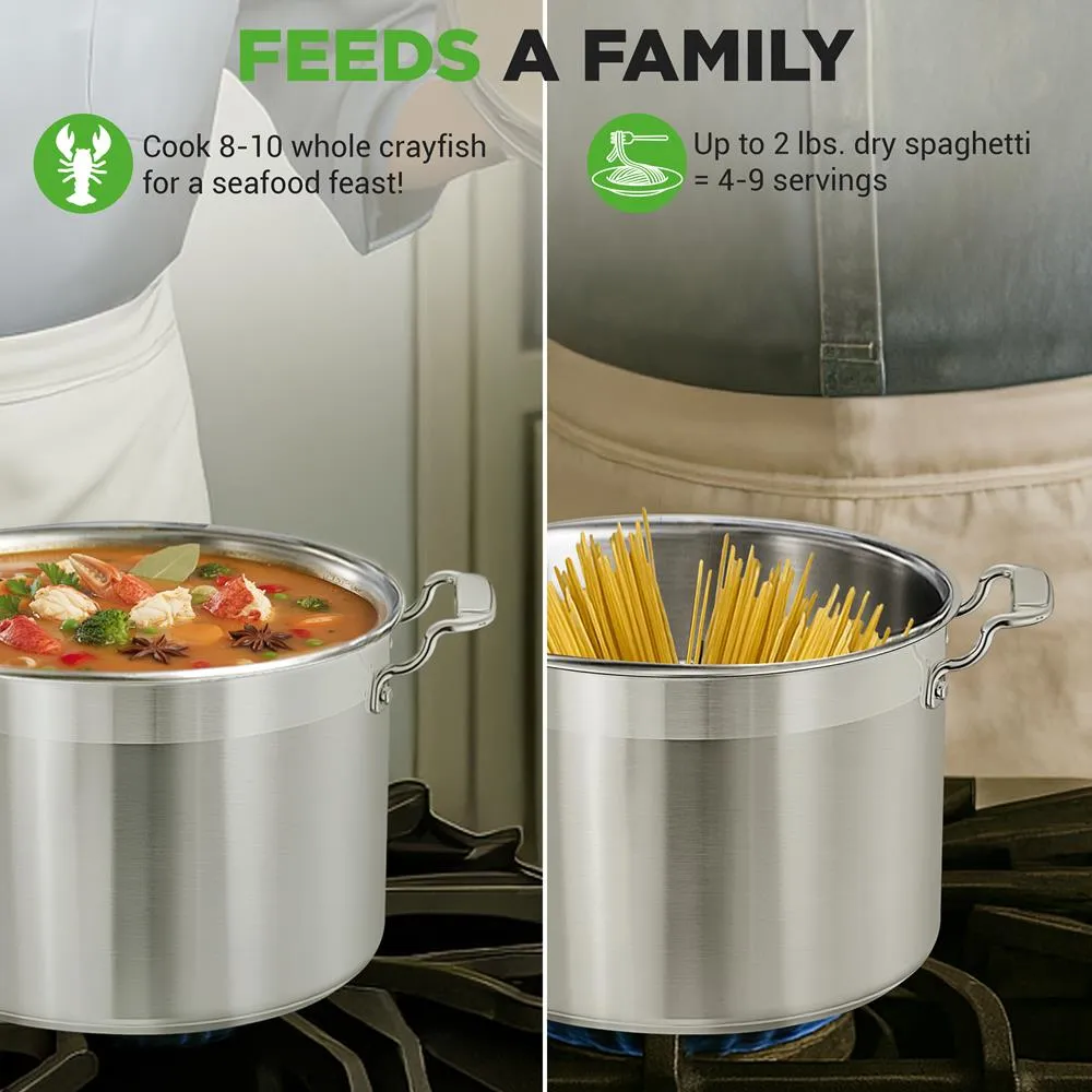 Nutrichef NCSPT8Q faitout inox 8 QT induction familial