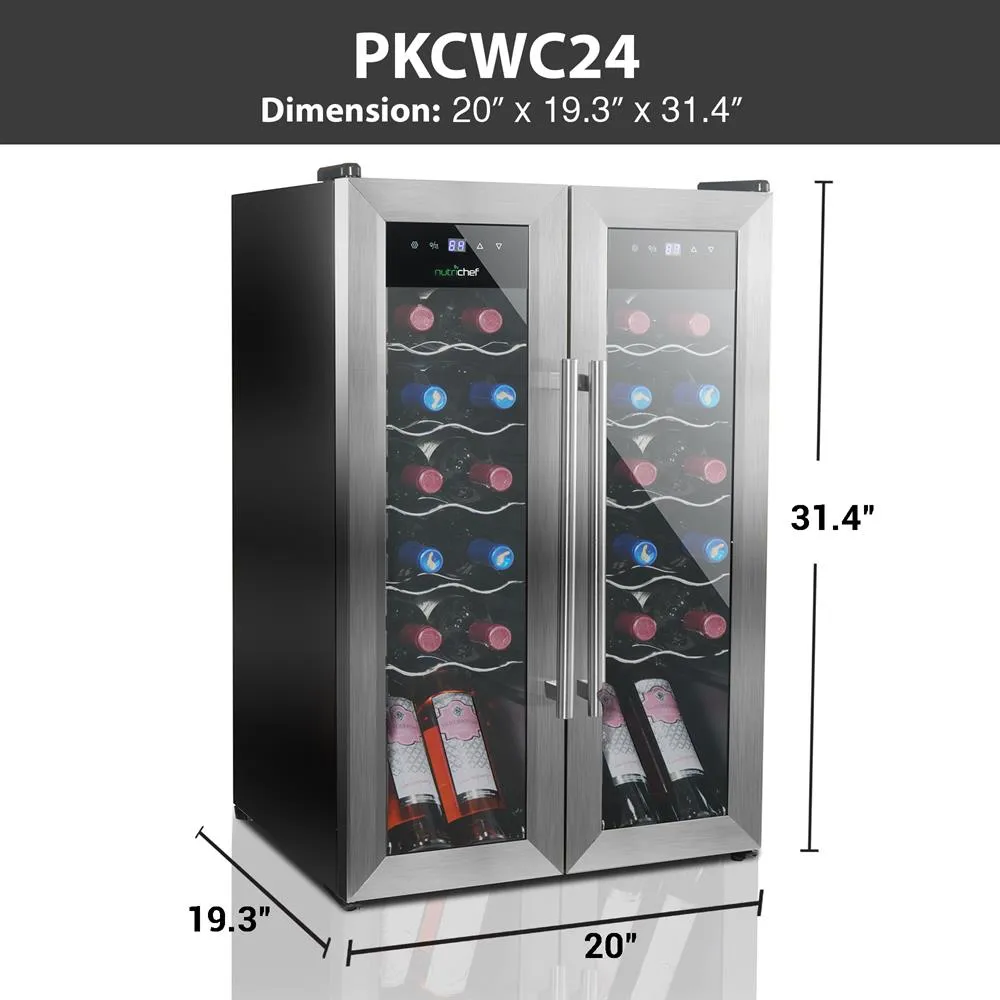 Nutrichef cave à vin 24 bouteilles inox silencieuse