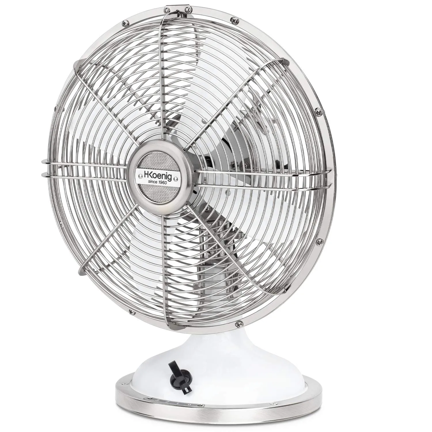 H.Koenig JOE50 ventilateur de table blanc 25 cm 3 vitesses