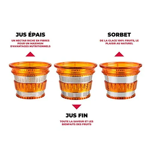 KitchenCook Ultimate Red Extracteur de jus 400W 3 tamis