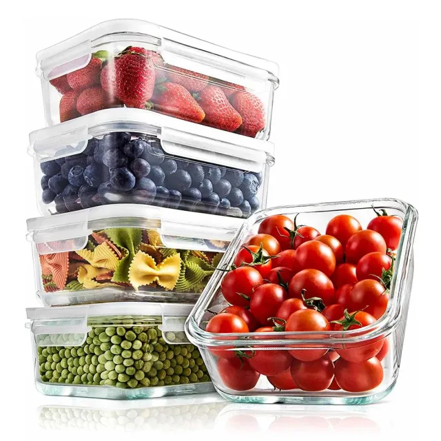 Nutrichef NCCLX5 boîtes verre borosilicate 5x850ml hermétique