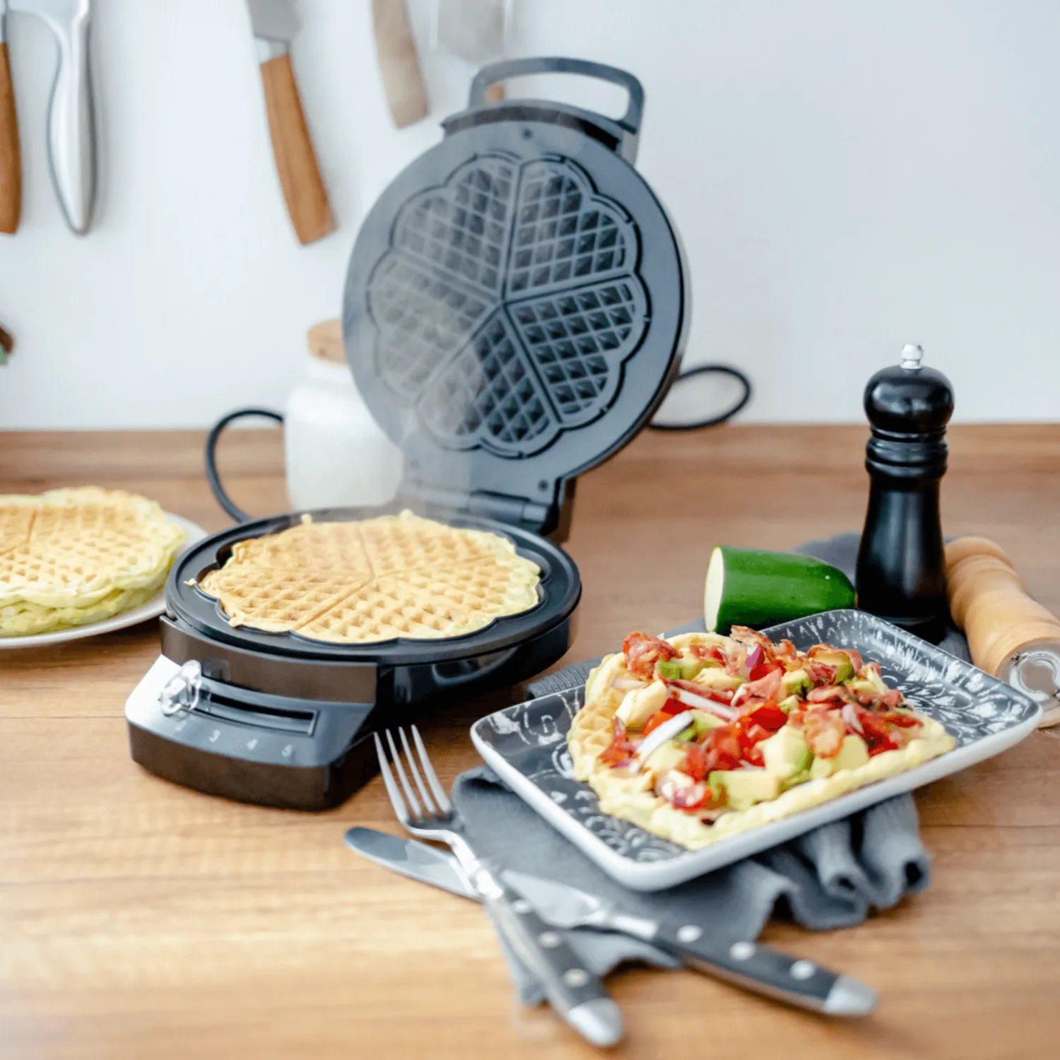 Steba WE 1 gaufrier cœurs 5 gaufres antiadhésif