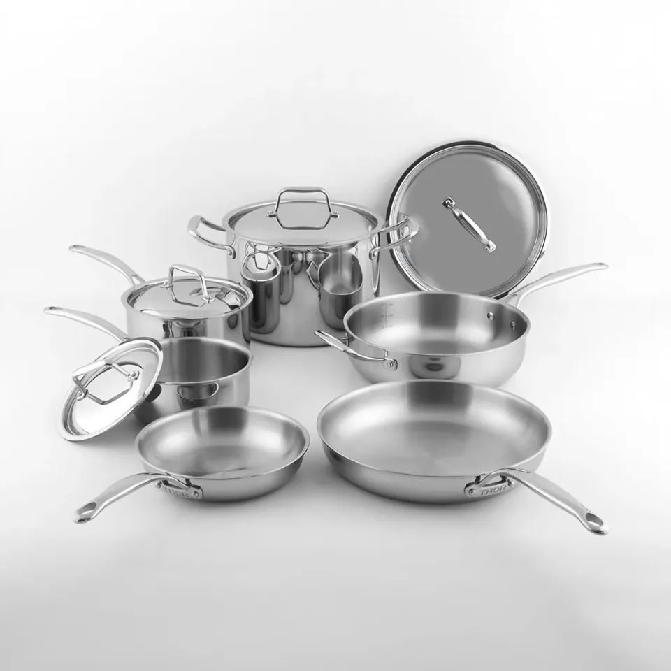 Thor batterie cuisine inox tri-ply 10 pièces induction