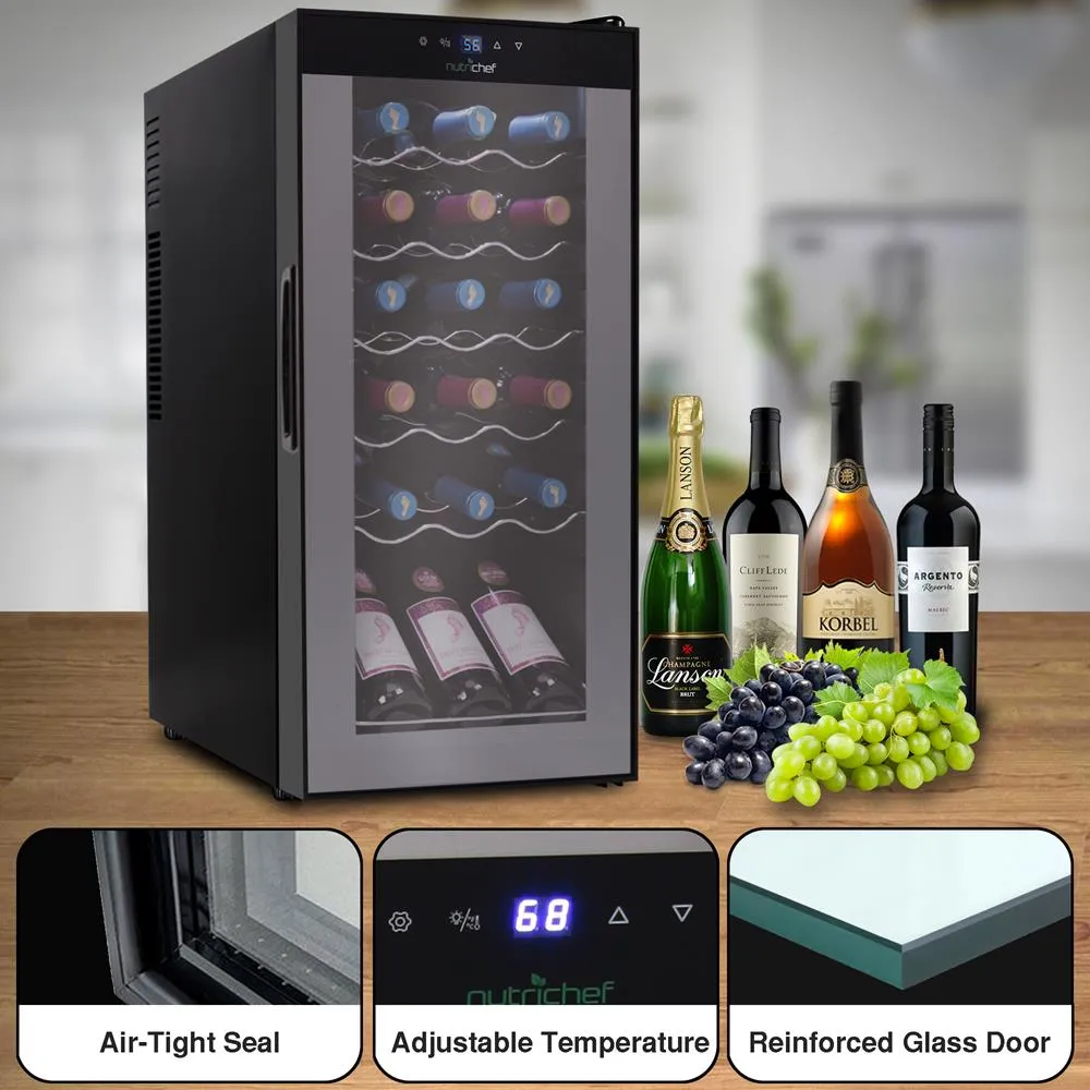 Nutrichef Cave à Vin 18 Bouteilles Porte Verre