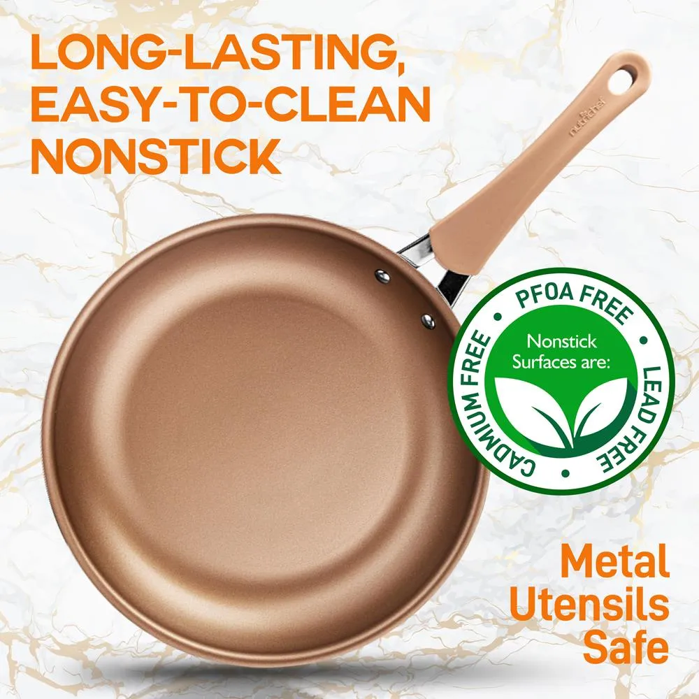 Nutrichef Poêle à Frire 12'' Antiadhésive Induction 30 cm