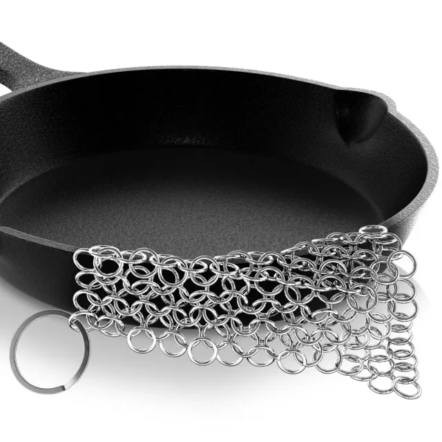 Nutrichef Nettoyeur Fonte Cotte de Mailles Inox Antirouille