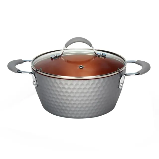 Nutrichef cocotte 3,6 Qt antiadhésive induction motif diamant