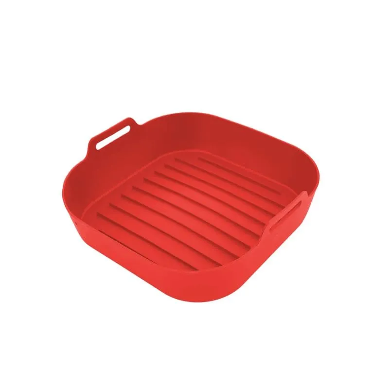 KITCHENCOOK Silipot Square panier silicone air fryer lot 2 rouge