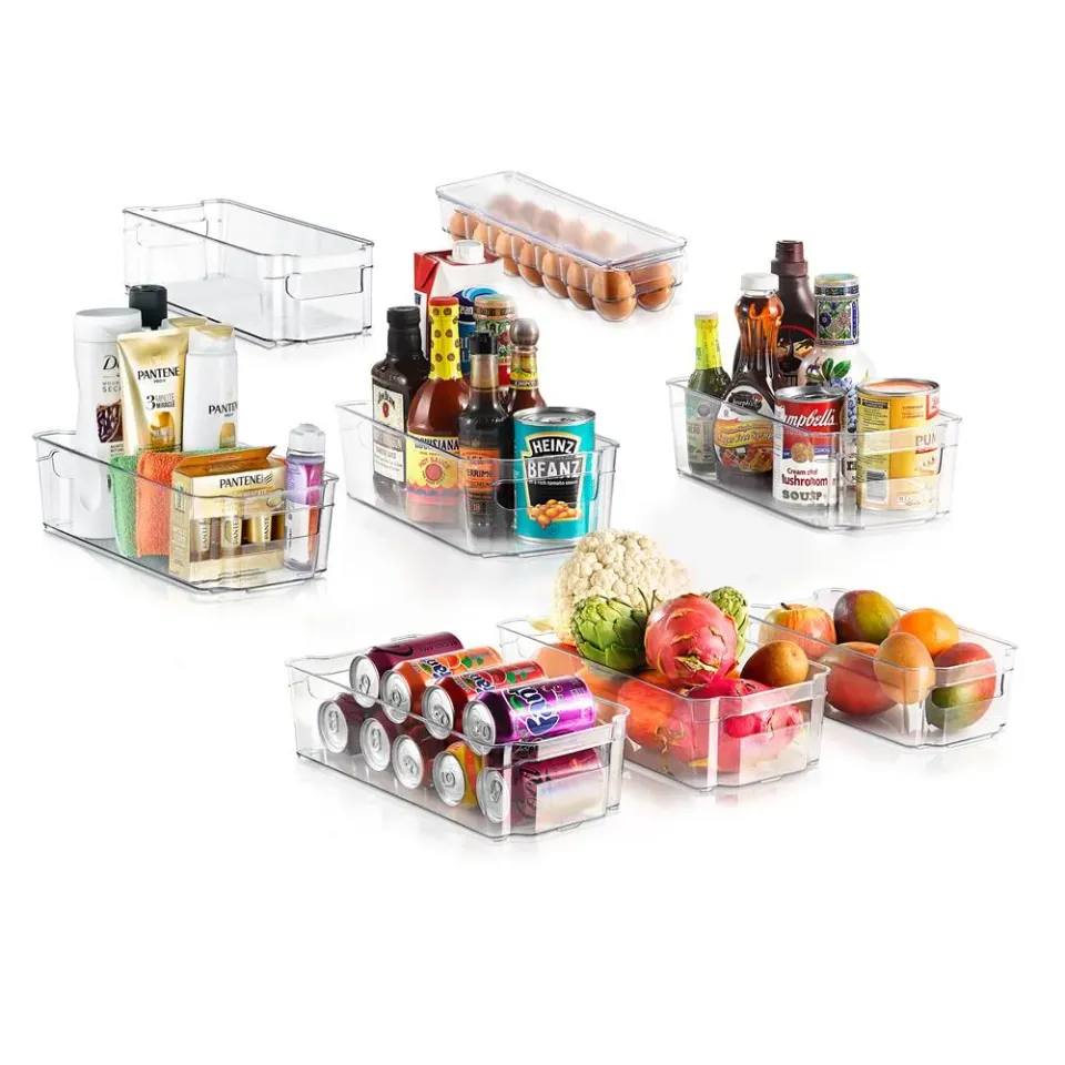 Nutrichef Organisateur Frigo Transparent 8 Pièces Sans BPA