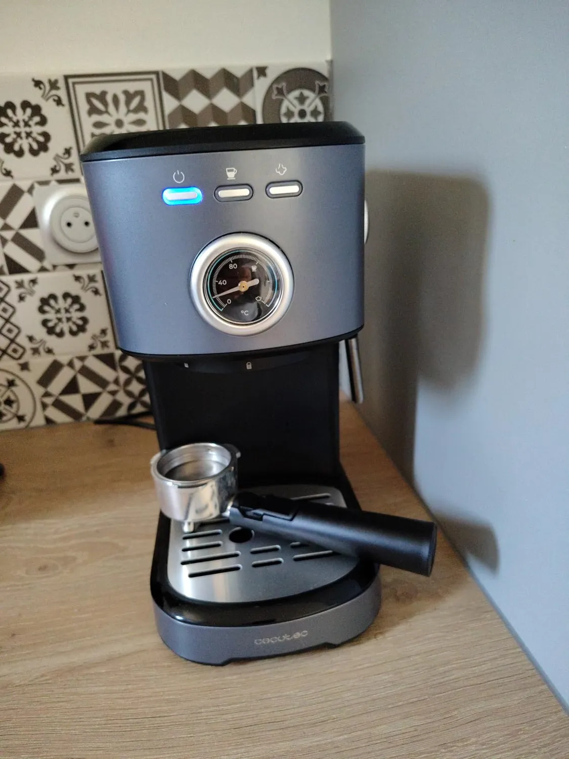 Cecotec Power Espresso 20 Pecan Steel machine expresso acier 20 bars