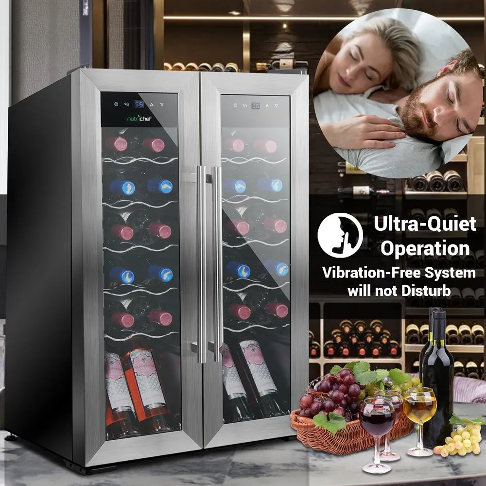 Nutrichef cave à vin 24 bouteilles inox silencieuse