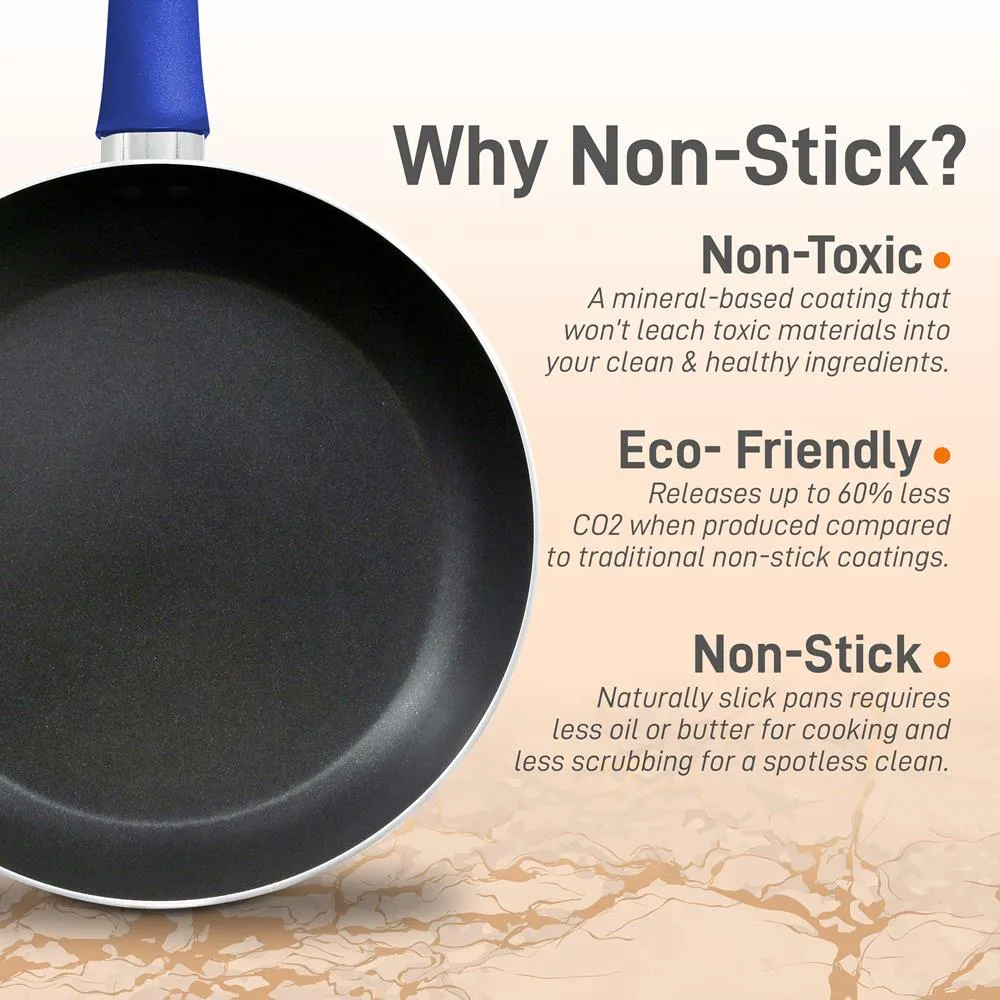 Nutrichef poêle 20 cm antiadhésive bleue