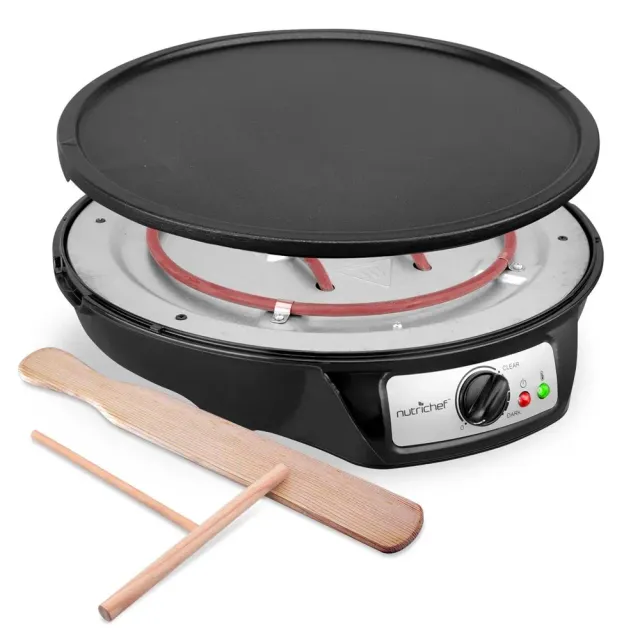 Nutrichef crêpière électrique 30 cm 1200 W antiadhésive