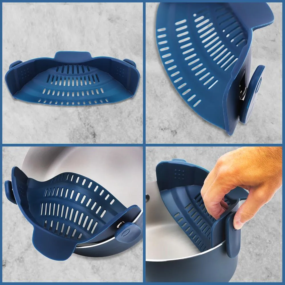 Nutrichef passoire à clip silicone pour casseroles