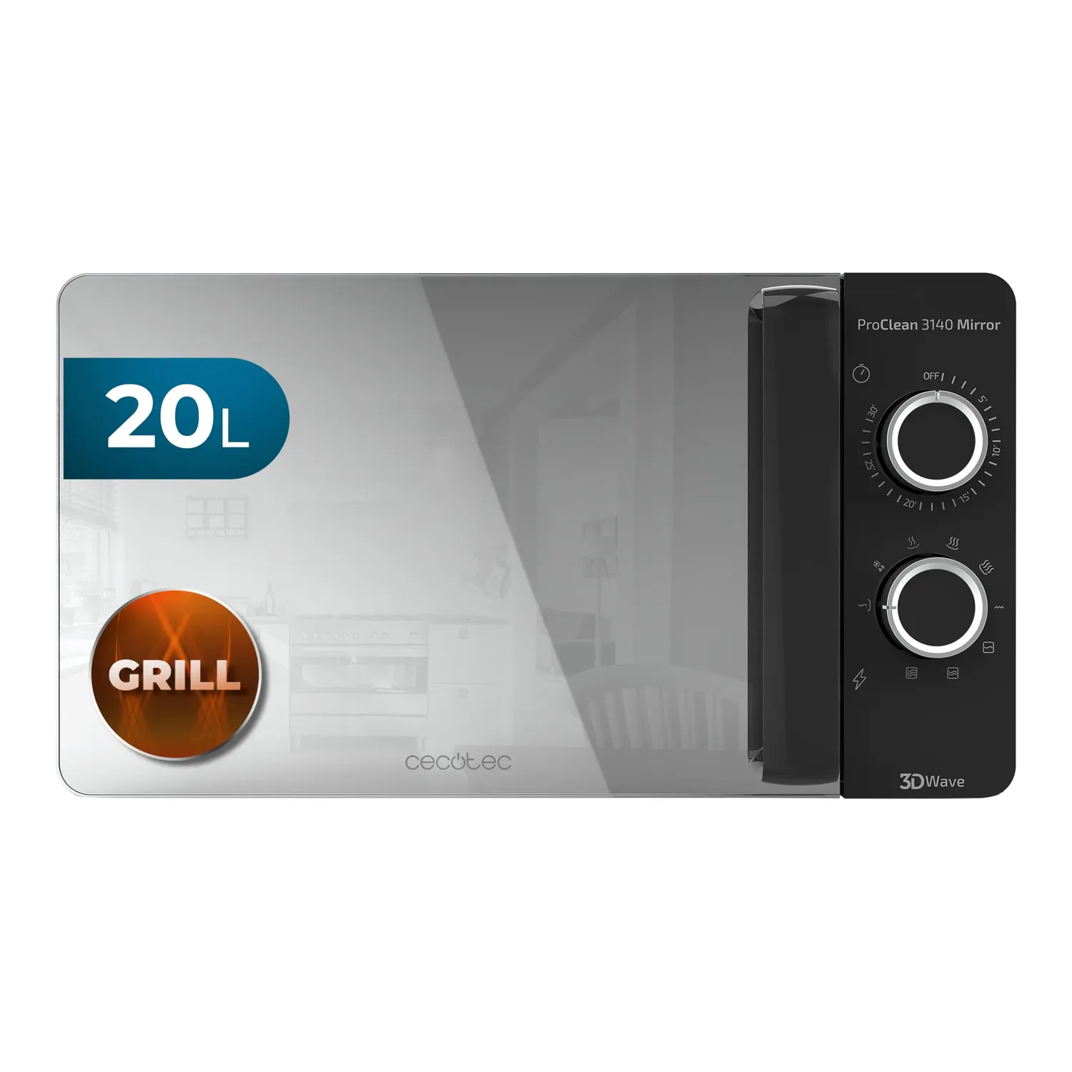Cecotec ProClean 3150 micro-ondes grill noir 20 L 700W