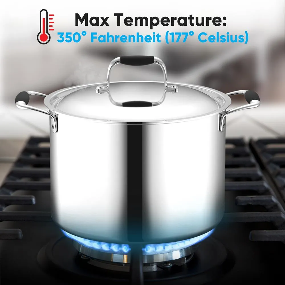 Nutrichef Couvercle Inox 24 cm pour Faitout Sauteuse