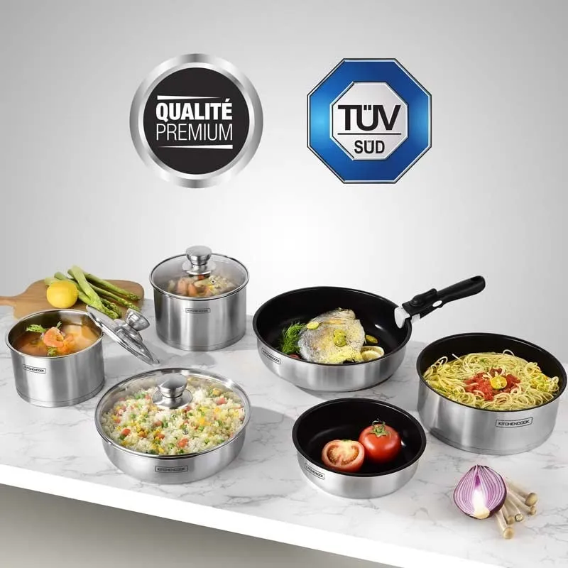 KITCHENCOOK Flex10 IX batterie inox 10 pièces induction