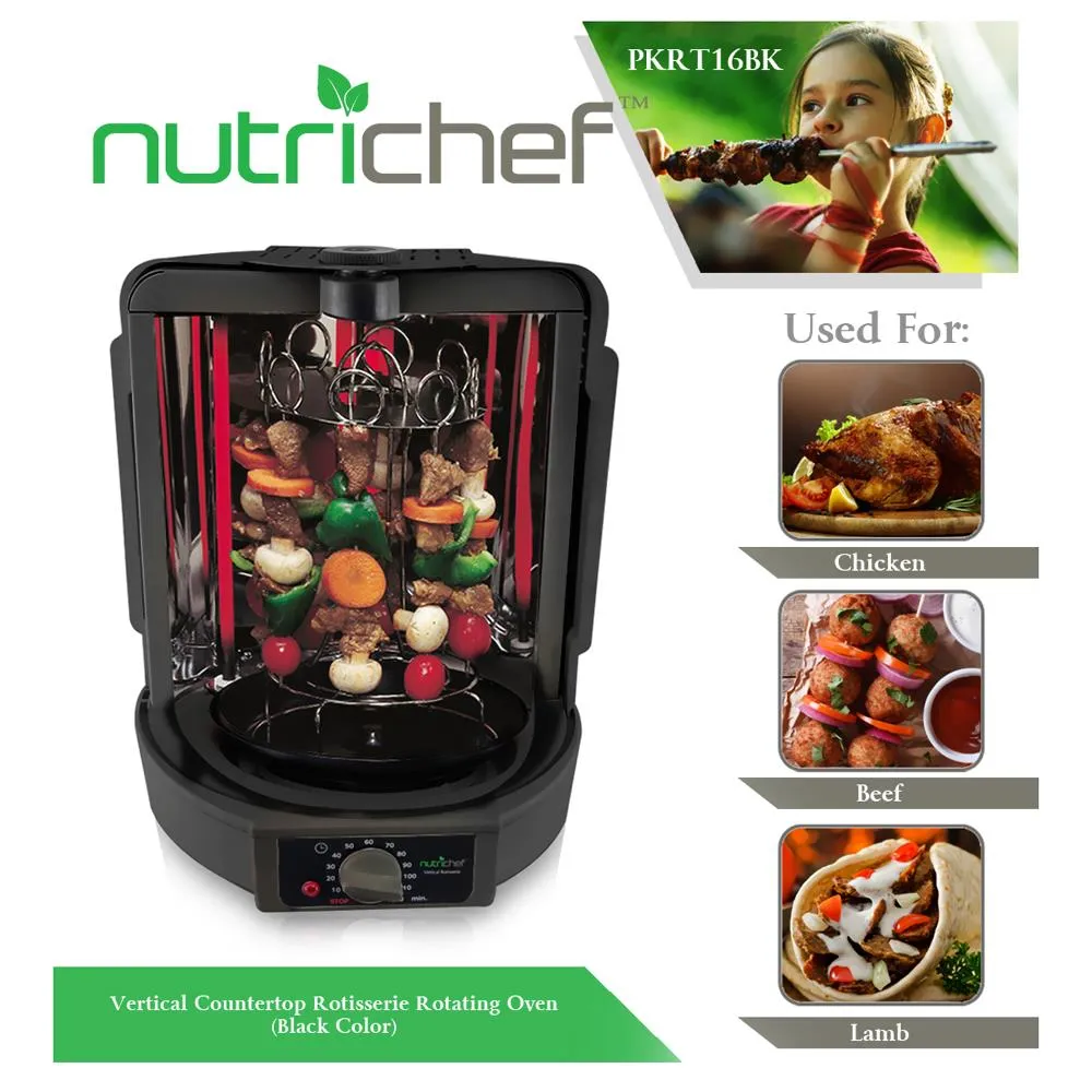 Nutrichef four rôtissoire vertical comptoir double chauffe
