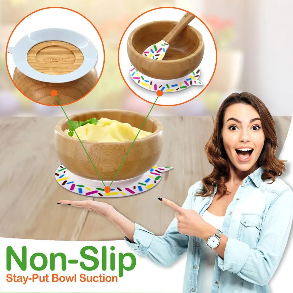 Nutrichef set vaisselle bébé bambou ventouse
