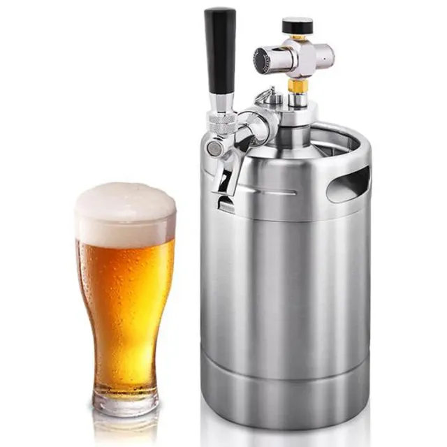 Nutrichef Mini Keg fût à bière 1,9 L inox CO2