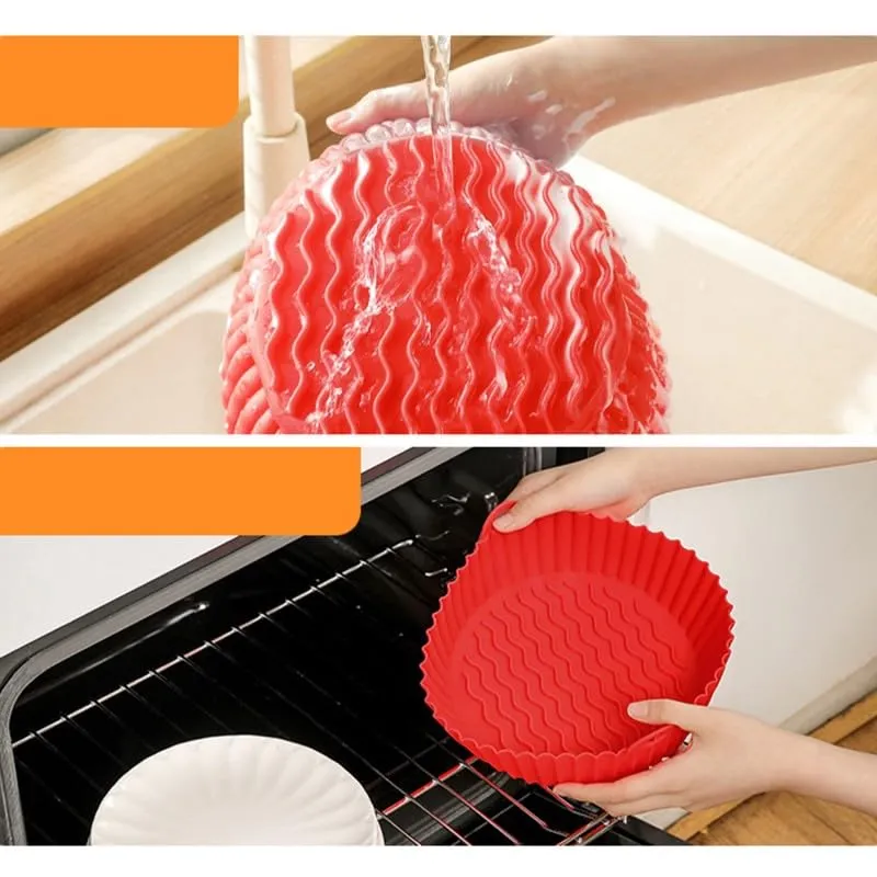 KITCHENCOOK Siliround2 moule silicone rond 20 cm lot 2 rouge