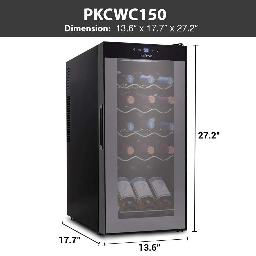 Nutrichef cave à vin 15 bouteilles blanche compresseur