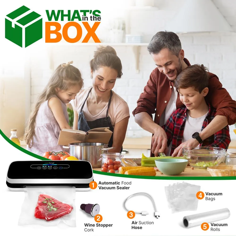 Nutrichef Machine Sous Vide Noire LED Tactile Sec Humide