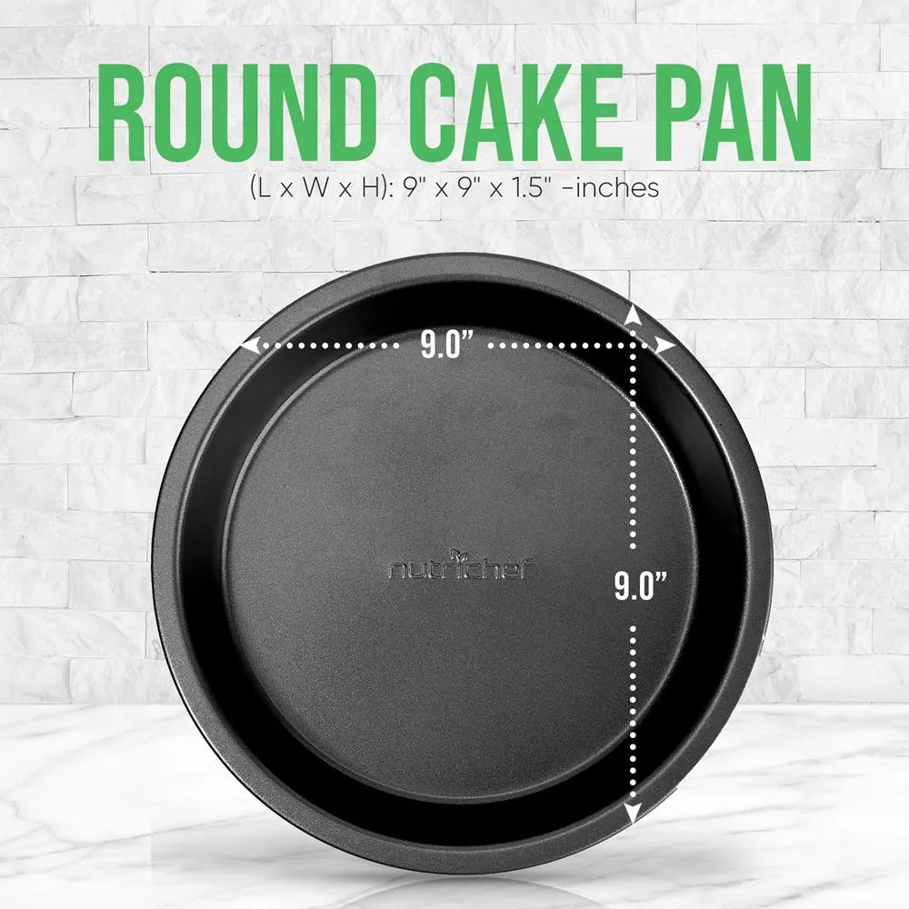 Nutrichef moule à gâteau rond antiadhésif 23 cm gris