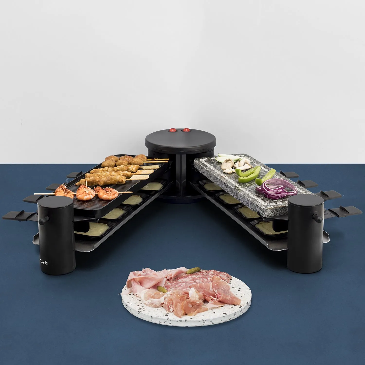 H.Koenig RP360 appareil à raclette 8 personnes rotatif