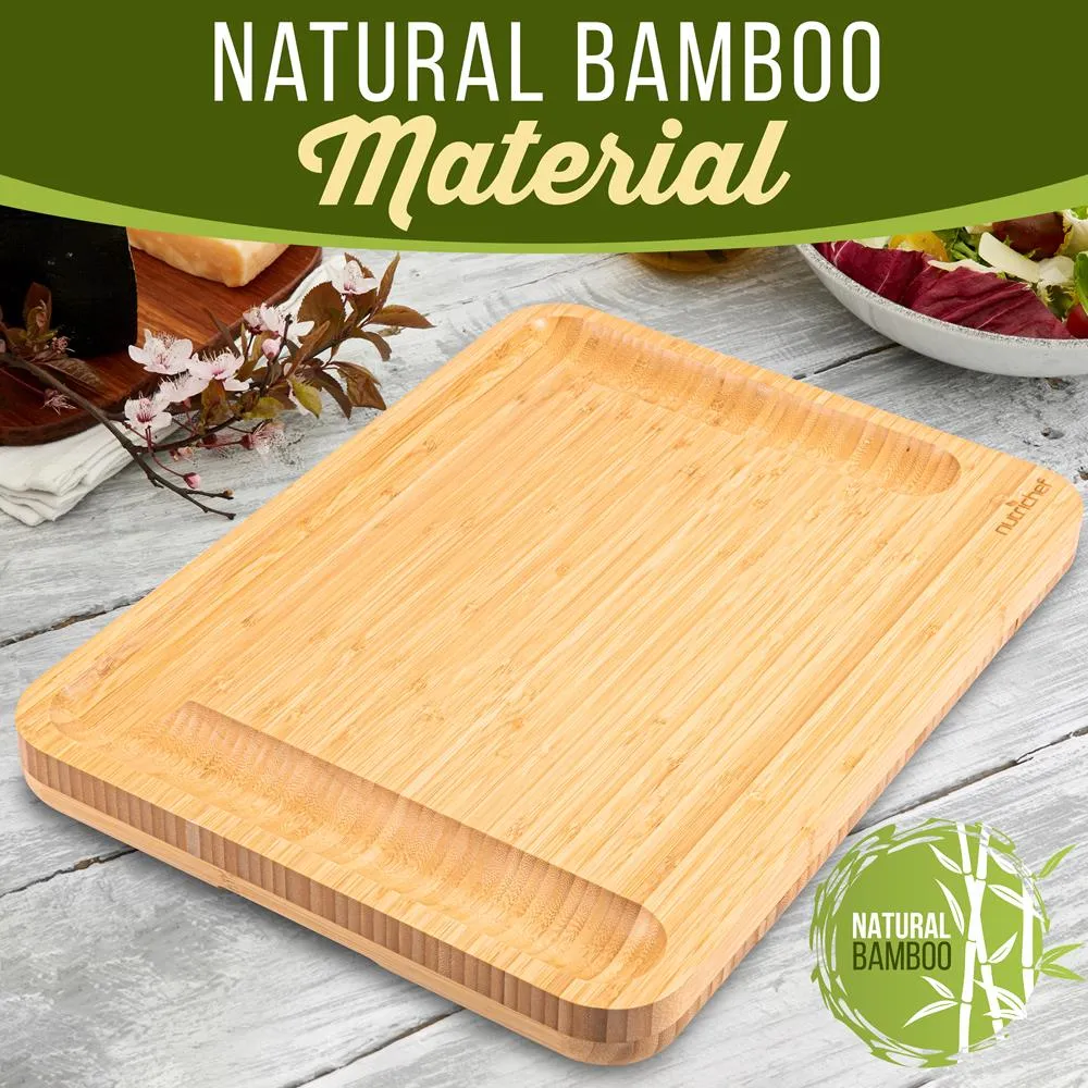Nutrichef planche apéro bambou XL 6 couteaux
