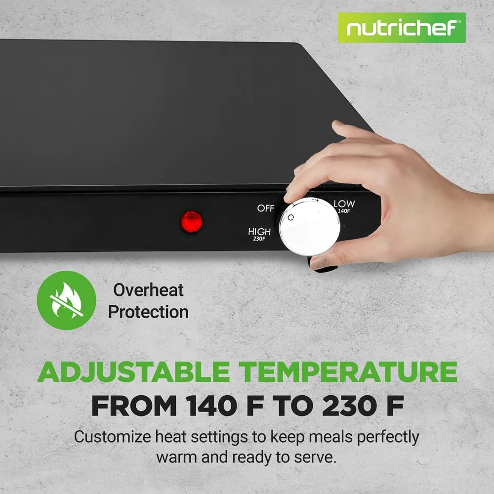 Nutrichef plateau chauffant verre 180 W réglable
