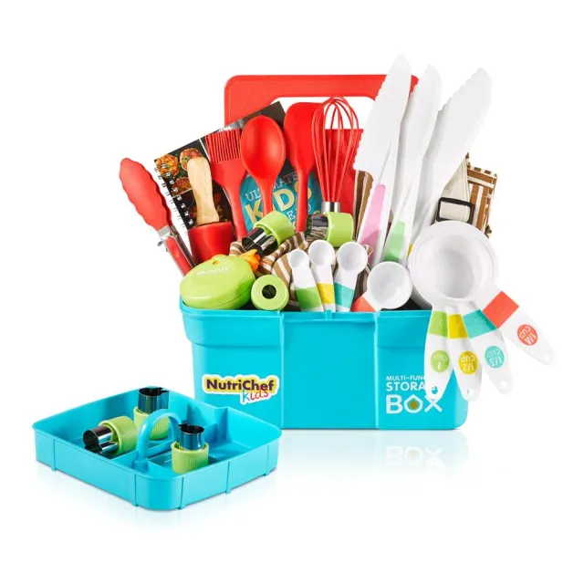Nutrichef kit cuisine enfant nylon tablier recettes 4 ans