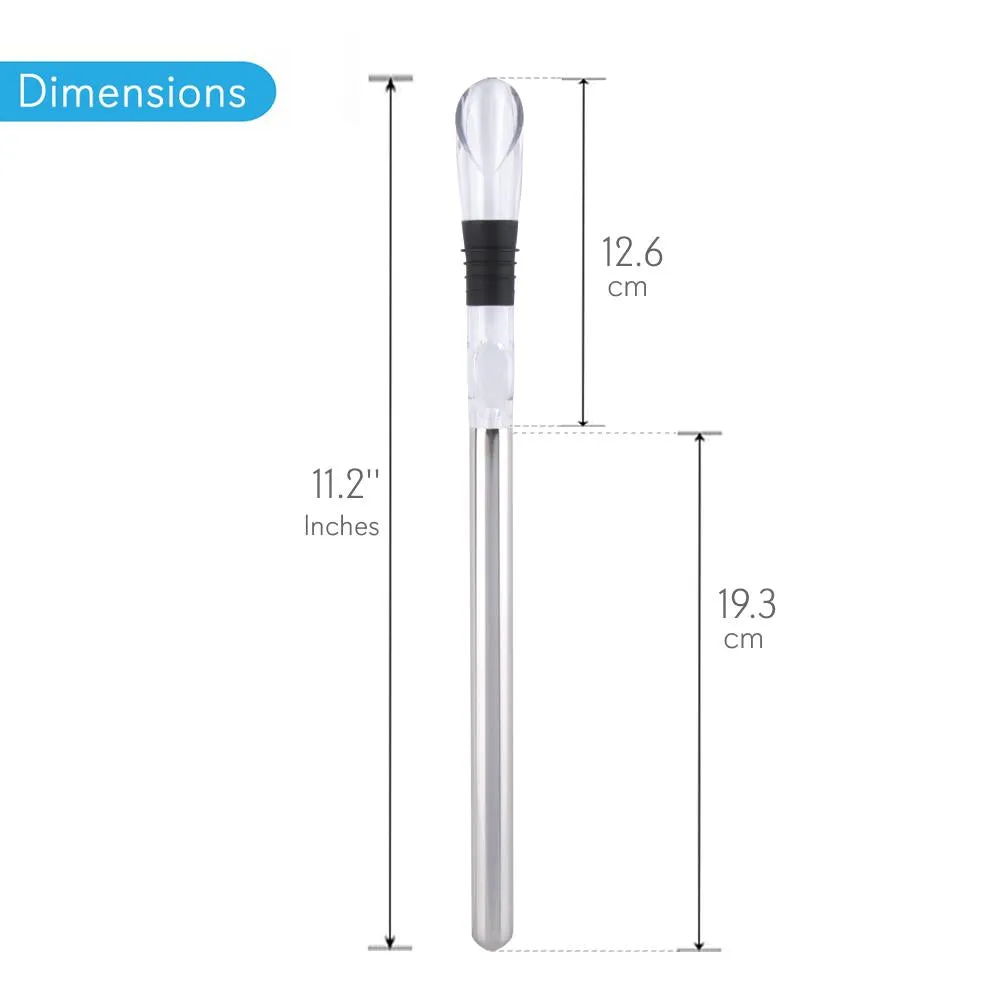 Nutrichef tige rafraîchissante vin inox avec verseur