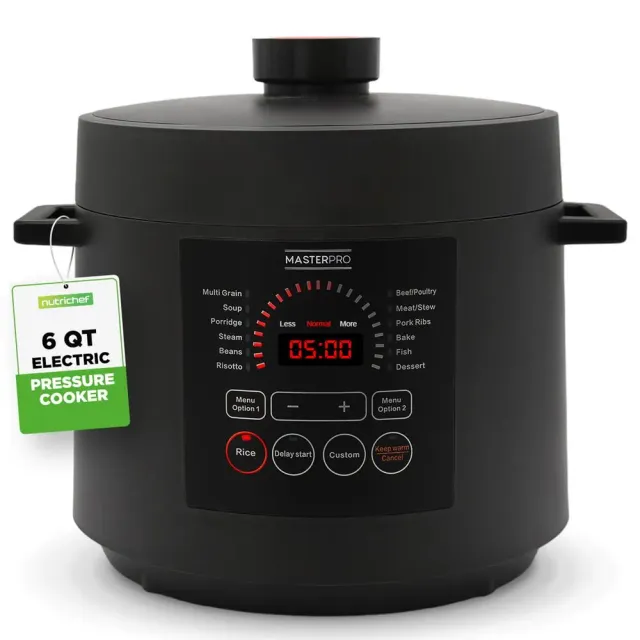 Nutrichef Autocuiseur Électrique 6 QT Inox 1000 W