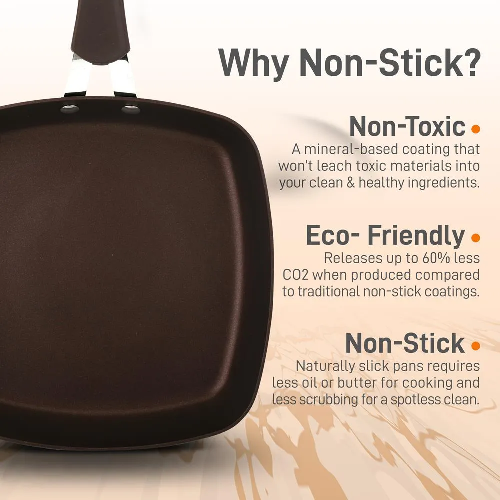 Nutrichef poêle grill induction 24 cm antiadhésive