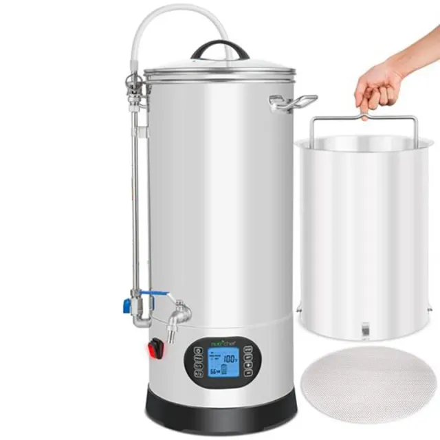 Nutrichef Cuve Brassage Bière Automatique Inox 34 L 1600W